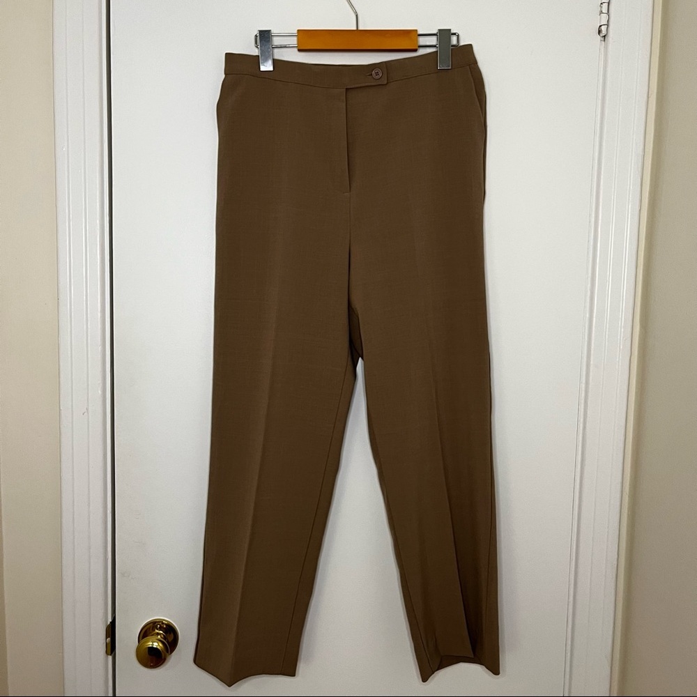 Vintage Tan High Waisted Trousers Pants - Picture 6 of 10